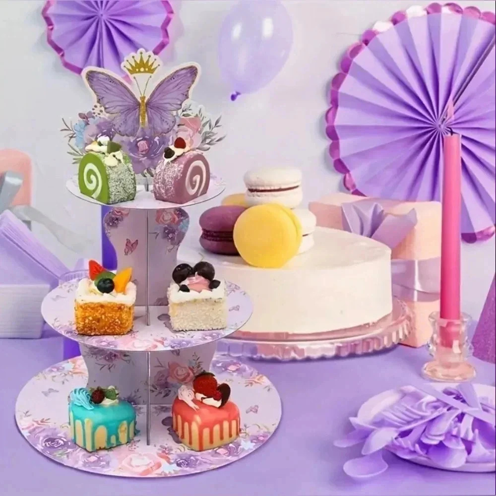 Three Tier Elegant Butterfly Cupcake/Goodies Stand - Picture 4 of 7